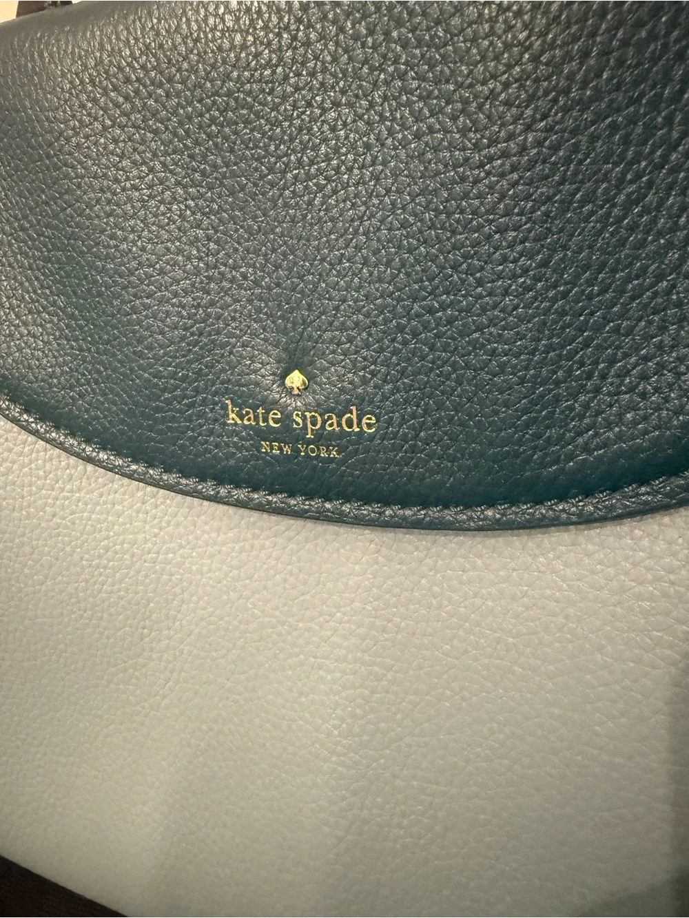 kate spade Two-Tone Teal & Light Blue Leather Satchel crossbody bag